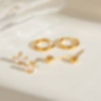 縮圖：lotus stud diamond hoop cz stud earrings stack earrings