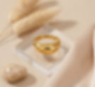 縮圖：Vintage sculptural wide band stainless steel rings with 18K PVD gold plating for custom jewelry brands