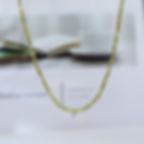 縮圖：Green zirconia bead necklace
