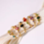 Color stone open ring custom jewelry