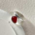 縮圖：Irregular Red Agate Ring for Women – Minimalist Style Closed Band Statement ring