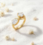 縮圖：Luxury zircon crossover ring in 316L stainless steel