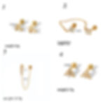 縮圖：mini stud stack earrings stainless steel