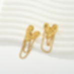 縮圖：Textured  Earrings – Custom Stainless Steel Design Available