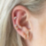 縮圖：mini stud stack earrings stainless steel