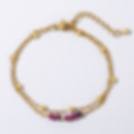 縮圖：Bohemian Double-Layer Natural Stone Beaded Bracelet – Custom Logo | 16+5cm Adjus