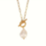 Baroque drop pearl necklace