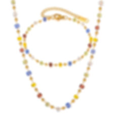 Dopamine-Inspired Colorful Beaded Necklace & Bracelet Set – Stainless Steel