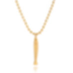 縮圖：316L stainless steel fish pendant necklace with waterproof PVD gold finish