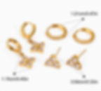 縮圖：stack earrings mini flower stud earrings shiny hoop earrings