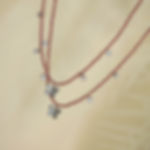 Rose purple bead butterfly necklace