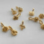 縮圖：Minimalist New Arrival Birth Flower Charms DIY Jewelry necklace pendant