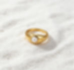 縮圖：Open zircon ring with 18K PVD gold plating