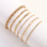 Chic 18K Gold Plated Stainless Steel Bead Box & Paperclip Figaro Chain Bracelet