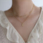 縮圖：Olive cubic zirconia necklace