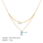 縮圖：Tear Drop opal double layer necklace