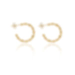 Rice bead C shape earrings