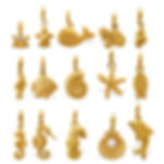Ocean Stainless Steel Charms Wholesale | Shell Starfish Seahorse Whale DIY charm