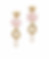 Organic Rose Quartz Pearl Drop Earrings in 18K Gold PVD Stainless Steel
