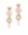 Organic Rose Quartz Pearl Drop Earrings in 18K Gold PVD Stainless Steel