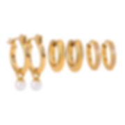 stack earrings mini pearl hoop cz hoop classic hoop earrings