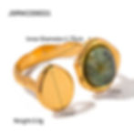 縮圖：French vintage niche titanium steel open ring high-end women's stone ring