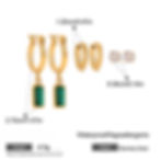 縮圖：deep green cz hoop classic hoop and stud earrings stack of 3pairs