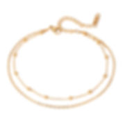 simple design beads double layer anklets