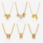 18K Gold Stainless Steel Pink Zircon Rolling Ring Necklace – Sweet Style necklac