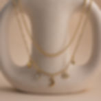 縮圖：Moon Devil Eye White Zircon Stainless Steel Necklace