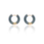 縮圖：Enamel chunky hoop earrings