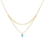 Tear Drop opal double layer necklace
