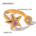 縮圖：French vintage niche titanium steel open ring high-end women's stone ring