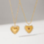 縮圖：European Heart Pendant Necklace for Women | 316 Stainless Steel | PVD 18K Gold P