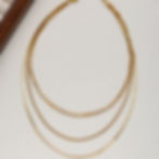 縮圖：Triple layer dainty snake chain necklace