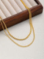 縮圖：rope chain and bead chain double layer necklace