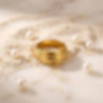 縮圖：Vintage sculptural wide band stainless steel rings with 18K PVD gold plating for custom jewelry brands