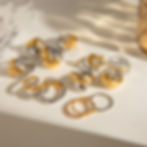 縮圖：Gold and silver two-tone stainless steel  rings, vintage French-style