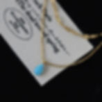 縮圖：Tear Drop opal double layer necklace