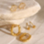 縮圖：Stack earrings Hamsa stud ball stu rectagular hoop earrings set of earrings