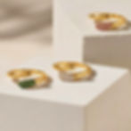 縮圖：​​​​​​​European INS Style 18K Gold Plated Stainless Steel Zircon Rings for Women