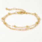 縮圖：Bohemian Double-Layer Natural Stone Beaded Bracelet – Custom Logo | 16+5cm Adjus