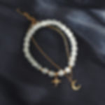 moon and star bead lucky bracelet