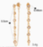 縮圖：Dangling cubic zirconia stud earrings chaincz earrings