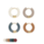縮圖：Enamel chunky hoop earrings