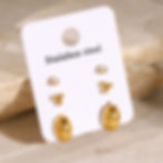縮圖：stack earrings mini ball stud single cz stud hald ball stud earrings
