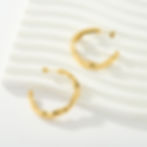 縮圖：Textured  Earrings – Custom Stainless Steel Design Available