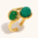 縮圖：Unique sea Starfish Ring - Vintage Style with Natural Stone & PVD Plating