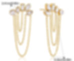 縮圖：colorful stainless steel zircon tassel earrings collection