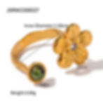 縮圖：French vintage niche titanium steel open ring high-end women's stone ring